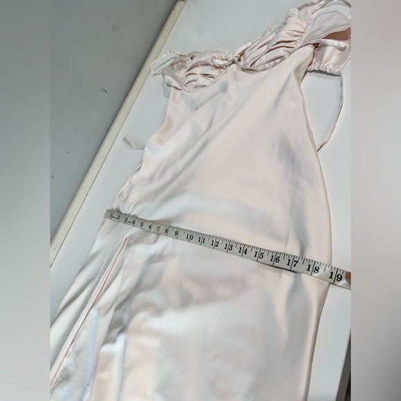 Babyboo Chic Cream Slip Dress with Slit - Picture 14 of 16